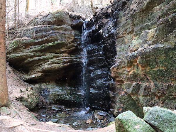 Der Große Bělský Wasserfall.