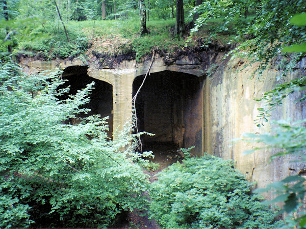 Sandsteinbruch am Ostfusse des Berges.