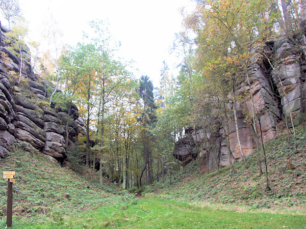 Blick in das Cikánský důl (Zigeunergrund) -Tal.
