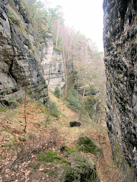 Felsen in der Velká soutěska.