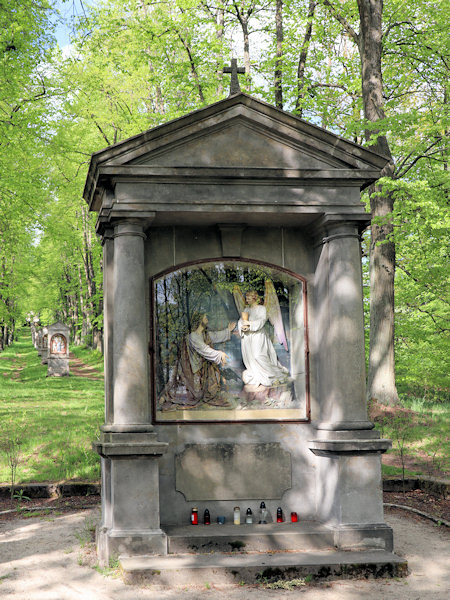 Die unterste Kapelle mit dem Relief Jesus Christus auf dem Ölberge.