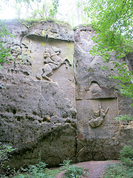 Das Relief Jungfernsprung bei Kunratice (Kunnersdorf).