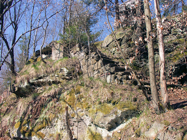 Die früher auf die Sommerterrasse führende Treppe.