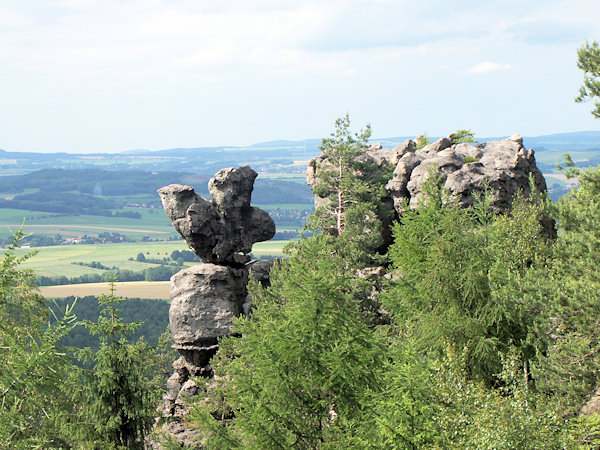 Skalní útvar Kuřátko (Kucken).